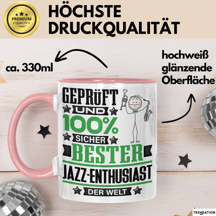 Jazz-Enthusiast Geschenk Lustiger Spruch für Jazz-Enthusiast Geschenkidee Bester Jazz-Enthusiast Der Welt Rosa Trendation