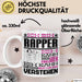 Rapper Geschenk Kaffee-Tasse Geschenkidee für Rapper Ich Bin Rapper Ich Kann Es Dir Erklären Jedoch Nicht Für Dich Verstehen Spruch Lustig Weiß Trendation