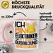Elektriker Ausbildung Tasse Geschenk Ich Bin Elektriker In Der Ausbildung Ich Darf Das Geschenkidee Spruch Rosa Trendation
