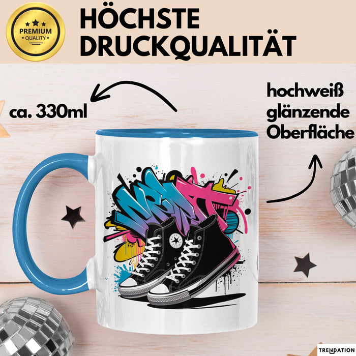 Streetwear Fan Tasse Geschenkidee für Stil Experte Blau Trendation