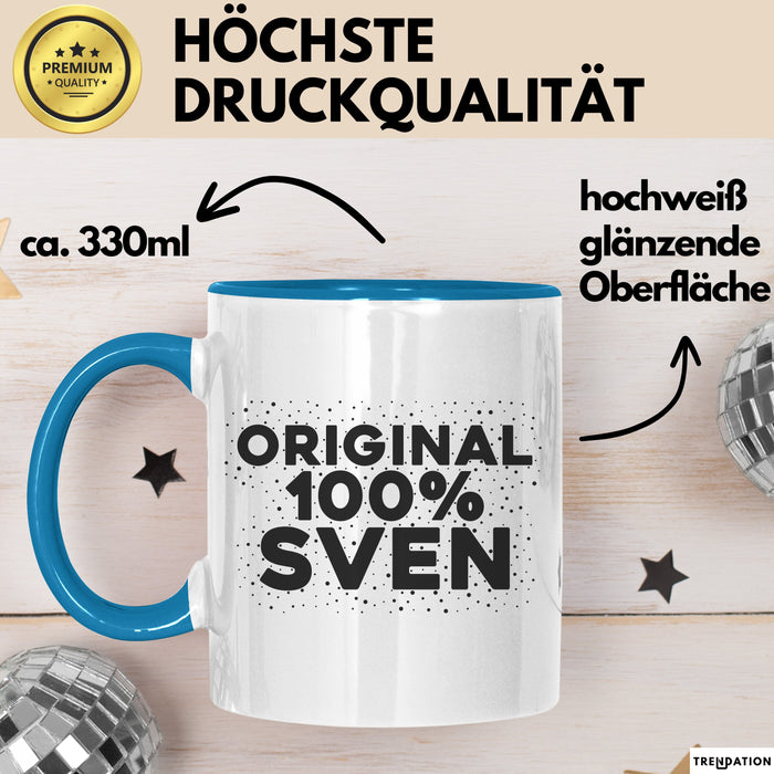 Sven Tasse Original 100% Sven Geschenk Blau Trendation