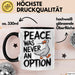 Sarkastische Ente Tasse Geschenk Lustige Geschenkidee Spruch Frieden war nie eine Option Schwarz Trendation