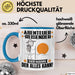 Abenteurreisender Tasse Geschenk für Abenteurreisender Der Mann Der Alles Kann Geschenkidee zum Geburtstag Blau Trendation