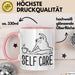 Frosch Tasse Geschenk Self Care Humor Geschenkidee Kaffee-Becher Rosa Trendation