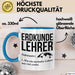 Geografielehrer Unterricht Tasse Geschenk Lustige Geschenkidee Spruch Erdkunde Lehrer Blau Trendation