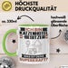 Katzenhotelbesitzer Tasse Geschenk für Katzenhotelbesitzer Geburtstag Lustiger Spruch Kaffee-Becher Was Ist Deine Superkraft Grün Trendation