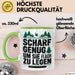 Holzarbeiter Tischler Tasse Geschenk Lustige Geschenkidee Scharf Genug Um Sie Alle Flach zu Legen Grün Trendation