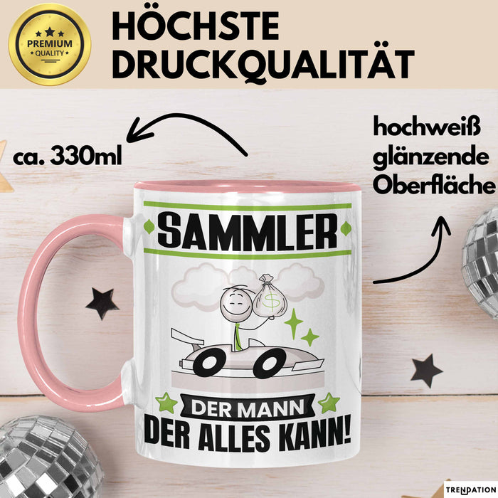 Sammler Tasse Geschenk für Sammler Der Mann Der Alles Kann Geschenkidee zum Geburtstag Rosa Trendation