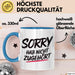 Sarkasmus Sarkastisch Tasse Geschenk Lustige Geschenkidee Sorry Hab Nicht Zugehört Blau Trendation