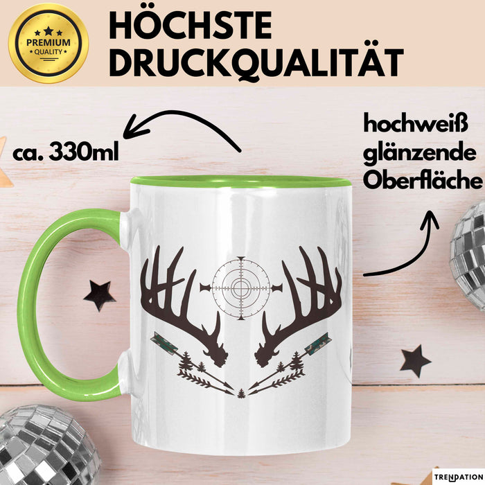 Jäger Tasse Geschenkidee Naturbursche Lustiger Spruch Geschenkidee Lustig Grün Trendation