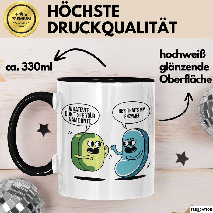 Biologielehrer Unterricht Tasse Geschenk Lustige Geschenkidee Spruch Hey Das Ist Mein Enzym Trendation