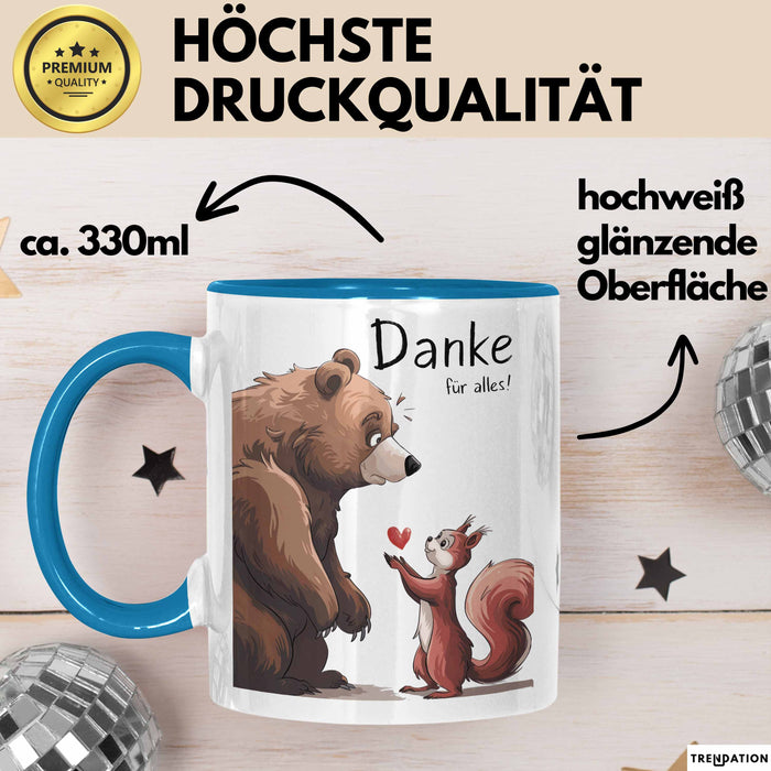 Lehrer Wertschätzung Danke Tasse Geschenk Lustige Geschenkidee Spruch Danke Für Alles Blau Trendation