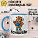 Auto Kfz Mechaniker Tasse Geschenk Lustige Geschenkidee Spruch Schraubar Blau Trendation