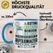 Reptilienhalter Geschenk Tasse Lustiger Spruch Erheben Sie Sich Der Reptilienhalter Betritt den Raum Blau Trendation