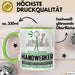 Handwerker Geschenk Tasse Ich Bin Handwerker Aber Sag Doch Einfach Superheld Lustige Geschenkdiee für Handwerker Kaffee-Becher Grün Trendation