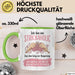 Stricken Tasse Geschenk Strickaholic Auf Dem Weg Zur Besserung Geschenkidee Hobby Grün Trendation