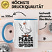 Gans Tier Gänse Bauer Tasse Becher Geschenk Lustige Geschenkidee Spruch Frieden War Nie Eine Option Blau Trendation