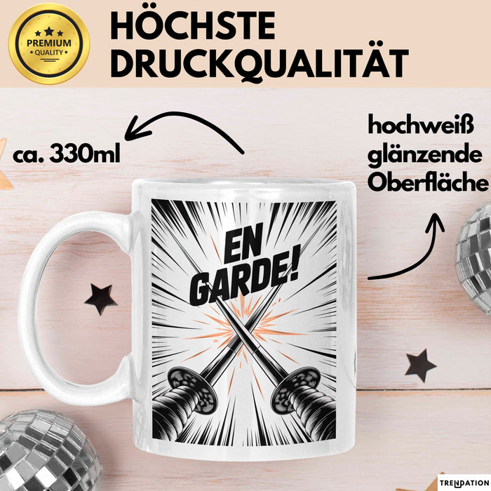 Fechter Tasse Geschenk Lustige Geschenkidee Spruch Für Schwertsport Fans Weiß Trendation
