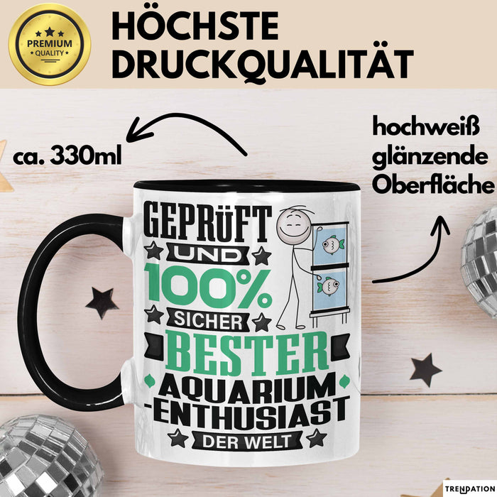 Aquarium-Enthusiast Geschenk Lustiger Spruch für Aquarium-Enthusiast Geschenkidee Bester Aquarium-Enthusiast Der Welt Schwarz Trendation