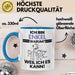 Enkel Geschenk Tasse Lustiger Spruch Ich Bin Enkel Warum Weil Ich Es Kann Geschenkidee Bester Enkel Geburtstag Kaffee-Becher Blau Trendation