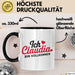 Claudia Tasse Geschenk Ich Bin Vollkommen Claudia Geschenkidee Geburtstag Schwarz Trendation