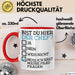 Witzige Tasse Geschenk Bist Du Hier Der Chef Humorvolles Design Frau Fragen Rot Trendation