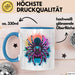 Spinne Vogelspinne Tier Tasse Geschenk Lustige Geschenkidee Spruch Blau Trendation