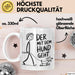 Hundebesitzer Hundegassi Tasse Geschenk Lustige Geschenkidee Spruch Der Mit Dem Hund Geht Weiß Trendation