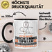 Tischtennisspieler Geschenk Tasse Ich Bin Tischtennisspieler Aber Sag Doch Einfach Superheld Lustige Geschenkdiee für Tischtennisspieler Kaffee-Becher Schwarz Trendation