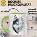 Wolf Tasse Geschenk Wolf für Wildtierfreunde Grün Trendation