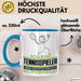 Tennisspieler Geschenk Tasse Ich Bin Tennisspieler Aber Sag Doch Einfach Superheld Lustige Geschenkdiee für Tennisspieler Kaffee-Becher Blau Trendation