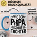Papa Vatertag Tasse Becher Geschenk Lustige Geschenkidee Spruch Wie Der Papa So Die Tochter Blau Trendation