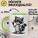 Waschbär Rockmusik Tasse Geschenk für Tiermusikliebhaber Grün Trendation