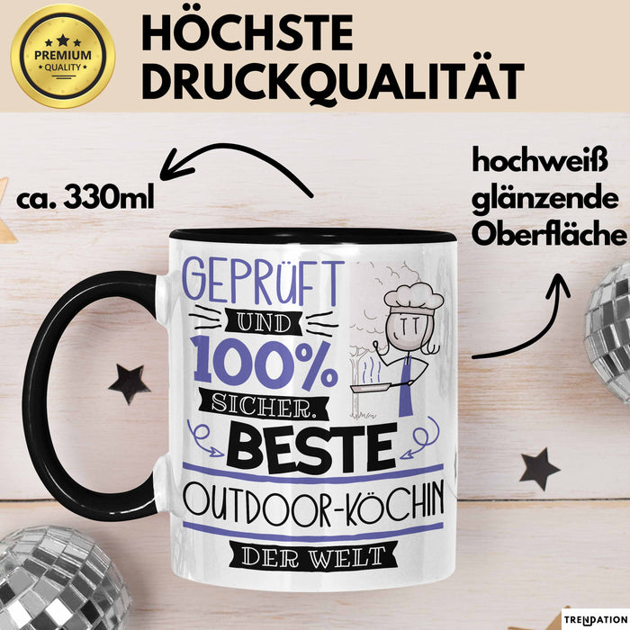 Beste Outdoor-Köchin Der Welt Tasse Geschenk für Eine Outdoor-Köchin Geprüft Und Sicher Geschenkidee Geburtstag Weihnachten Trendation