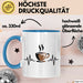 Kaffee Junkie Tasse Geschenkidee für Koffeinliebhaber Blau Trendation