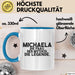 Michaela Tasse Michaela – Die Frau. Der Mythos. Die Legende. Geschenk Blau Trendation