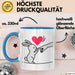 Kaninchen Hase Tierliebhaber Tasse Geschenk Lustige Geschenkidee Spruch Blau Trendation