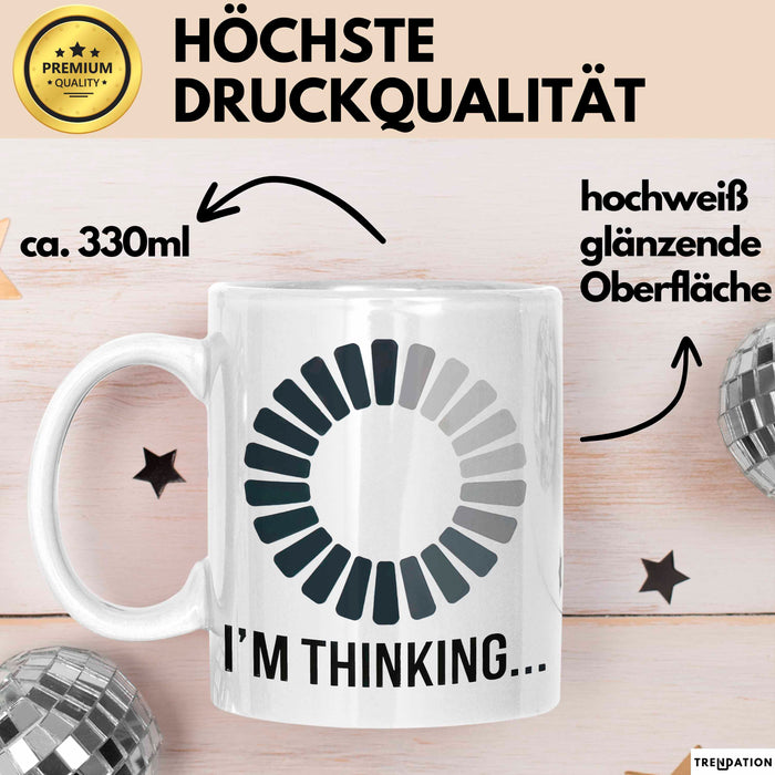 Gamer Gaming Liebhaber Tasse Geschenk Lustige Geschenkidee Spruch Ich Denke Nach Weiß Trendation