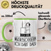 Geschenk für Musikbloggerin Tasse Lustige Geschenkidee Geburtstag Ich Bin Musikbloggerin Ich Darf Das Grün Trendation