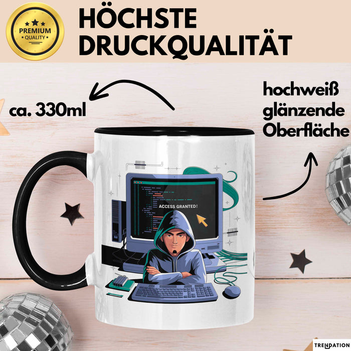 Ethical Hacker Tasse Geschenk Lustige Geschenkidee Spruch Für White Hat Codierer Trendation