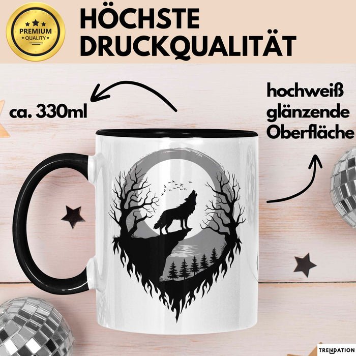Wolf Tierliebhaber Tasse Geschenk Lustige Geschenkidee Spruch Trendation