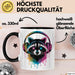 Waschbär Tierliebhaber Musik Kopfhörer Tasse Geschenk Lustige Geschenkidee Spruch Trendation