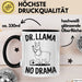 Lama Tasse Geschenk Dr Llama No Drama Geschenkidee Lustig Tier Schwarz Trendation
