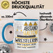 Wrestlerin Tasse Geschenk Lustig Abstand Halten Hochleistungs-Wrestlerin Mit Drang Zur Perfektion Bei Der Arbeit Blau Trendation