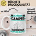 Camper Tasse Geschenk für Camper Geburtstag Lustiger Spruch Kaffee-Becher Was Ist Deine Superkraft Weiß Trendation
