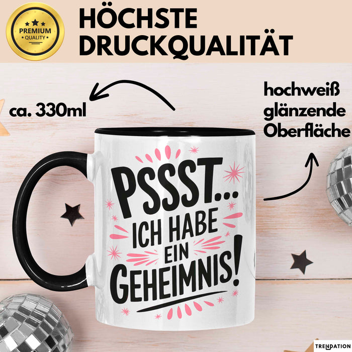 Big Sister Ältere Geschwister Schwestern Tasse Becher Geschenk Lustige Geschenkidee Spruch Ich Habe Ein Geheimnis Trendation