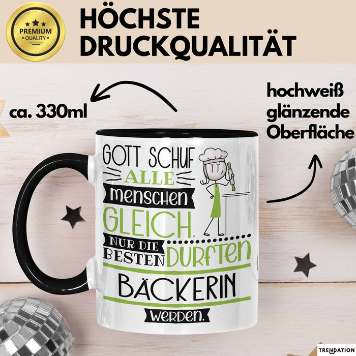 Bäckerin Geschenk Becher Tasse Gott Schuf Alle Menschen Gleich Nur Die Besten Durfeten Bäckerin Werden Geschenkidee Lustig Trendation