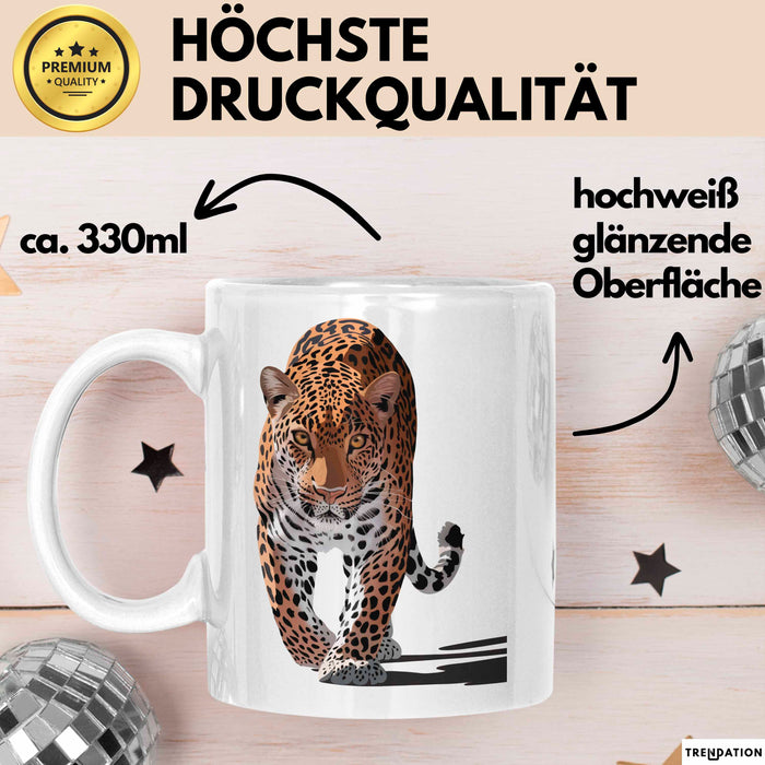 Leopard Tier Tasse Geschenk Lustige Geschenkidee Spruch Weiß Trendation
