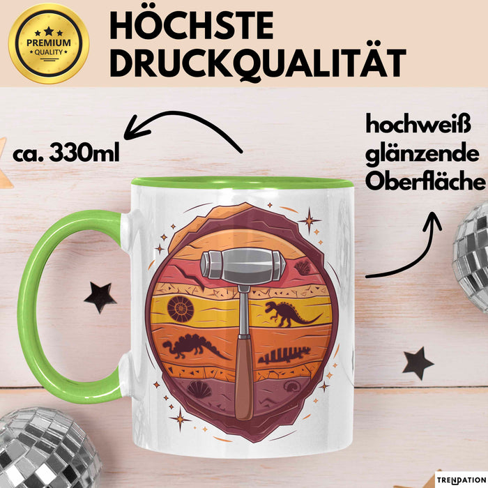 Geologe Tasse Geschenk Lustige Geschenkidee Spruch Für Erd Entdecker Grün Trendation
