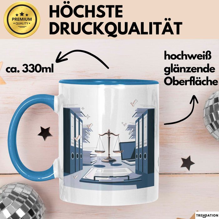 Rechtsanwalts Assistent Tasse Geschenk Lustige Geschenkidee Spruch Für Kanzlei Profis Blau Trendation